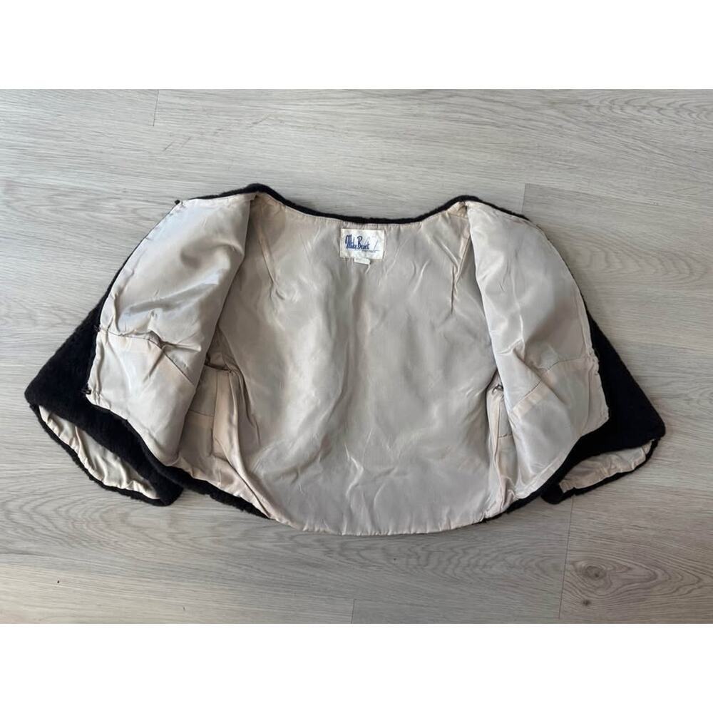 Mike Benet Formals Vintage Girls Size 7 Faux Fur Shrug Cape Jacket - Picture 2 of 3